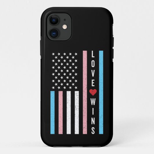 Coques Case-Mate iPhone LGBTQ Transgender Pride Love remporte le drapeau a (Dos)