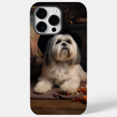 Coques Case-Mate iPhone Lhasa Apso Citrouille Halloween effrayant (Verso)