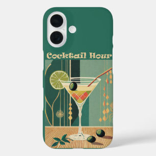 Coques iPhone 16 L'Heure Du Cocktail Martini Moderne Du Milieu Du S