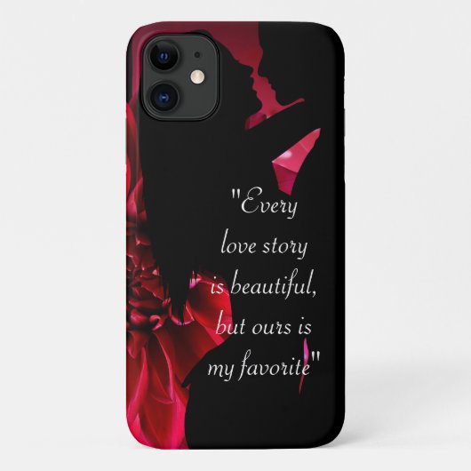 Coques Case-Mate iPhone L'histoire d'amour citation baiser arrière - plan  (Dos)