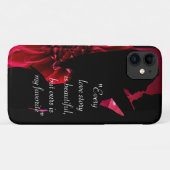 Coques Case-Mate iPhone L'histoire d'amour citation baiser arrière - plan  (Dos (Horizontal))