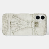 Coques Case-Mate iPhone L'homme vitruvien de Léonard de Vinci (Verso (horizontal))