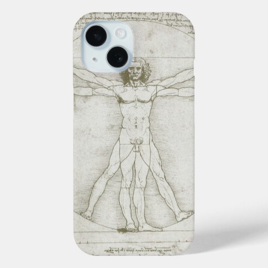 Coques Case-Mate iPhone L'homme vitruvien de Léonard de Vinci (Verso)