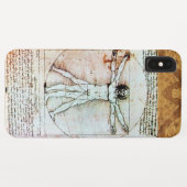 Coques Case-Mate iPhone L'HOMME VITRUVIEN - Parchemin antique (Dos (Horizontal))