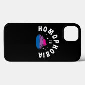 Coques Case-Mate iPhone L'homophobie est une merde LGBT drôle Bi Pride (Verso (horizontal))