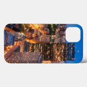 Coques Case-Mate iPhone L'horizon de Boston au crépuscule (Verso (horizontal))