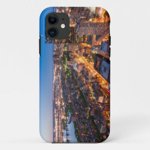 Coque iPhone 11 L'horizon de Boston au crépuscule