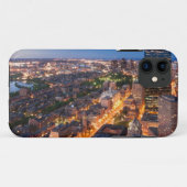 Coques Case-Mate iPhone L'horizon de Boston au crépuscule (Dos (Horizontal))
