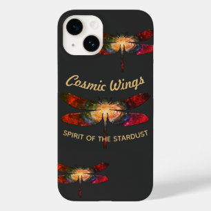 Coque Pour iPhone 14 Libellule Cosmique • Ailes de Galaxie et Traînées