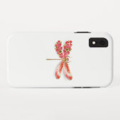 Coques Case-Mate iPhone libellule de fleurs avec sakura de bijoux (Dos (Horizontal))
