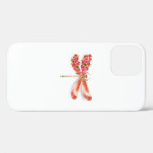 Coques Case-Mate iPhone libellule de fleurs avec sakura de bijoux (Verso (horizontal))