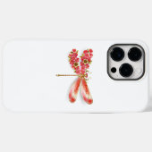 Coques Case-Mate iPhone libellule de fleurs avec sakura de bijoux (Verso (horizontal))