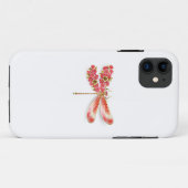 Coques Case-Mate iPhone libellule de fleurs avec sakura de bijoux (Dos (Horizontal))