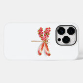 Coques Case-Mate iPhone libellule de fleurs avec sakura de bijoux (Verso (horizontal))