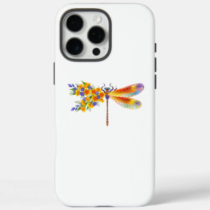 Coques iPhone 16 Pro Max libellule de fleurs jaunes