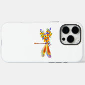 Coques Case-Mate iPhone libellule de fleurs jaunes (Verso (horizontal))