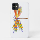 Coques Case-Mate iPhone libellule de fleurs jaunes (Dos)