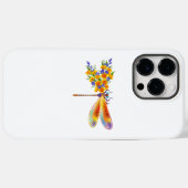 Coques Case-Mate iPhone libellule de fleurs jaunes (Verso (horizontal))