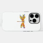 Coques Case-Mate iPhone libellule de fleurs jaunes (Verso (horizontal))