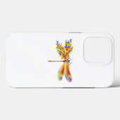 Coques Case-Mate iPhone libellule de fleurs jaunes (Verso (horizontal))