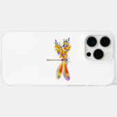 Coques Case-Mate iPhone libellule de fleurs jaunes (Verso (horizontal))