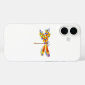 Coques Case-Mate iPhone libellule de fleurs jaunes (Verso (horizontal))