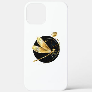 Case-Mate iPhone Case libellule d'or en cercle noir