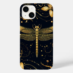 Coque Pour iPhone 14 Libellule dorée