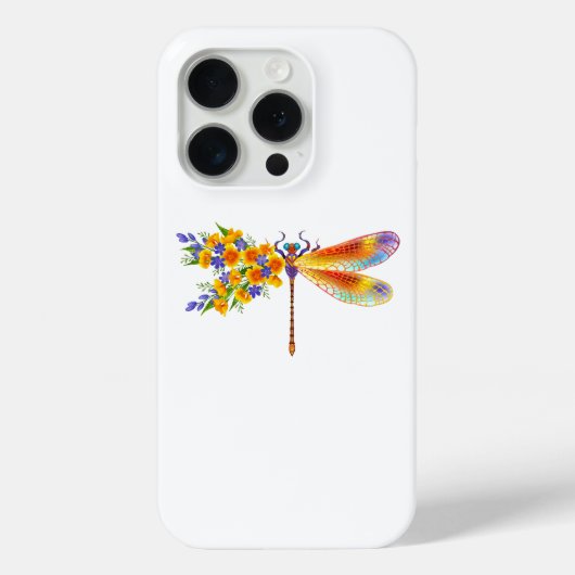 Coques Case-Mate iPhone Libellule Fleur Jaune (Verso)
