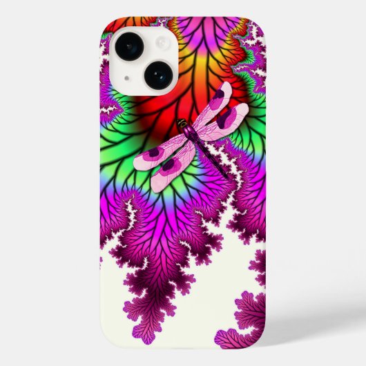 Coques Case-Mate iPhone Libellule Magenta (Verso)