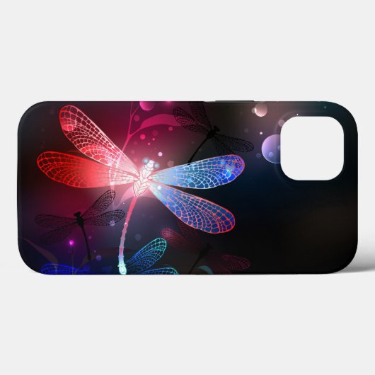 Coques Case-Mate iPhone libellule rouge brillante (Verso (horizontal))