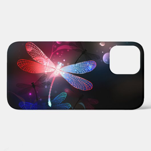 Coques Case-Mate iPhone libellule rouge brillante (Verso (horizontal))