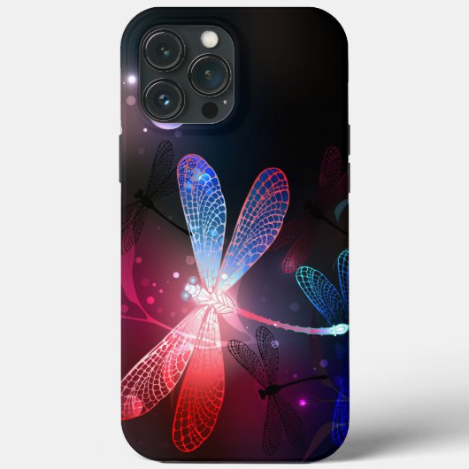 Coques Case-Mate iPhone libellule rouge brillante (Verso)