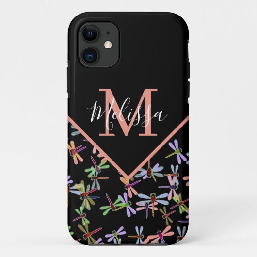 Coques Case-Mate iPhone Libellules colorées personnalisées (Dos)