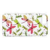Coques Case-Mate iPhone Libellules roses et vertes (Dos (Horizontal))
