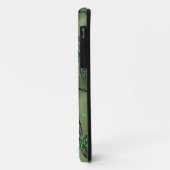 Coques Case-Mate iPhone libellules violettes sur le vert doux (Dos/Gauche)
