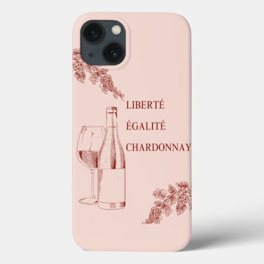Coques Case-Mate iPhone Liberté Égalité Chardonnay Drôle Illustration de v (Verso)