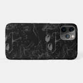 Coques Case-Mate iPhone Libra Constellation Hevelius 1690 Carte sur Noir (Dos (Horizontal))