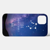 Coques Case-Mate iPhone Libra | Constellation Zodiaque personnalisée (Verso (horizontal))