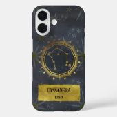 Coques Case-Mate iPhone Libra Dark Zodiac Astrologie : Noir & Or (Verso)