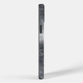 Coques Case-Mate iPhone Libra Zodiac Connexion argenté grunge style acier (Verso / Droite)