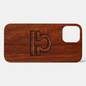Coques Case-Mate iPhone Libra Zodiac Connexion en style acajou (Verso (horizontal))