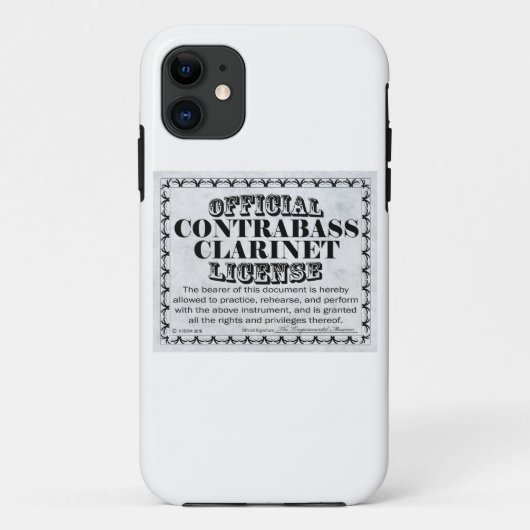 Coques Case-Mate iPhone Licence Clarinet Contrabass (Dos)