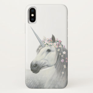 Coque Case-Mate Pour iPhone Licorne d'esprit avec des fleurs dans la crinière