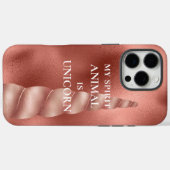 Coques Case-Mate iPhone Licorne Glamour Or Rose (Verso (horizontal))