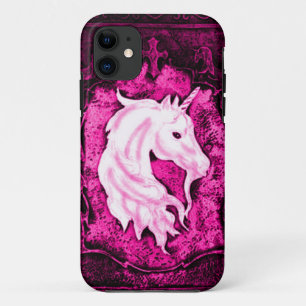 Coque iPhone 11 Licorne gothique rose
