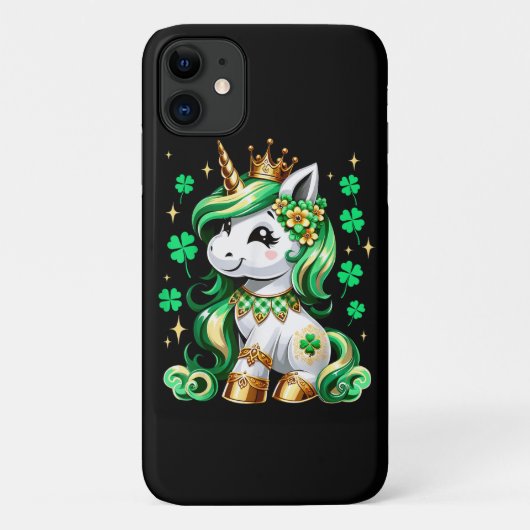 Coques Case-Mate iPhone Licorne mignonne Trèfle Saint-Patrick (Dos)