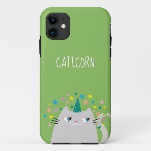 Coques Case-Mate iPhone Licorne Monogrammée Chat Mignon (Dos)