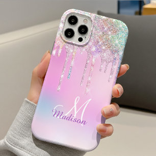 Case-Mate iPhone Case Licorne rose mignonne arc-en-ciel paillettes goutt
