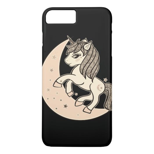 Coques Case-Mate iPhone Licorne Rose Pêche Blush Céleste Lune & Étoiles (Dos)